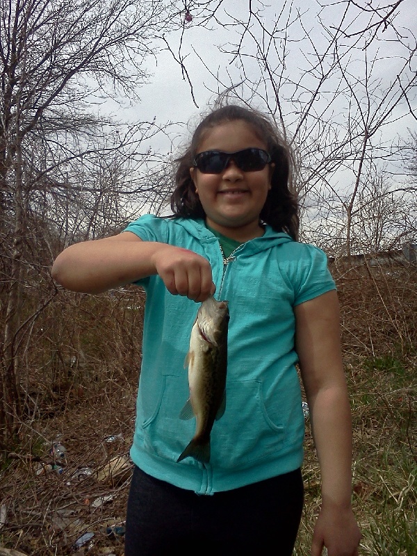 showed my little girl how to fish wacky worms today