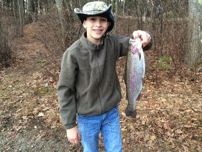 Brothers first trout of the year 