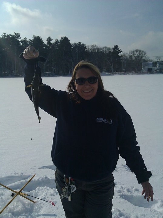 A lil perch, I think my 1st catch Icefishing