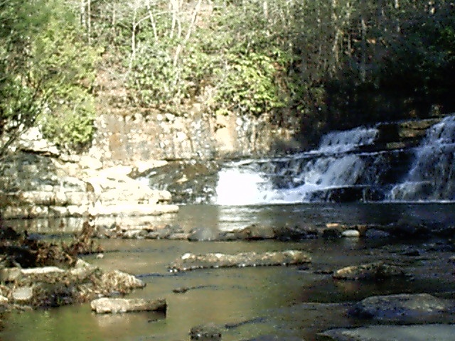 dismal falls from a distance
