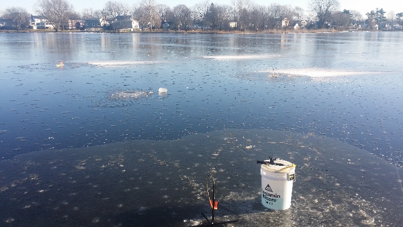 Ice fishing  today Arlington 