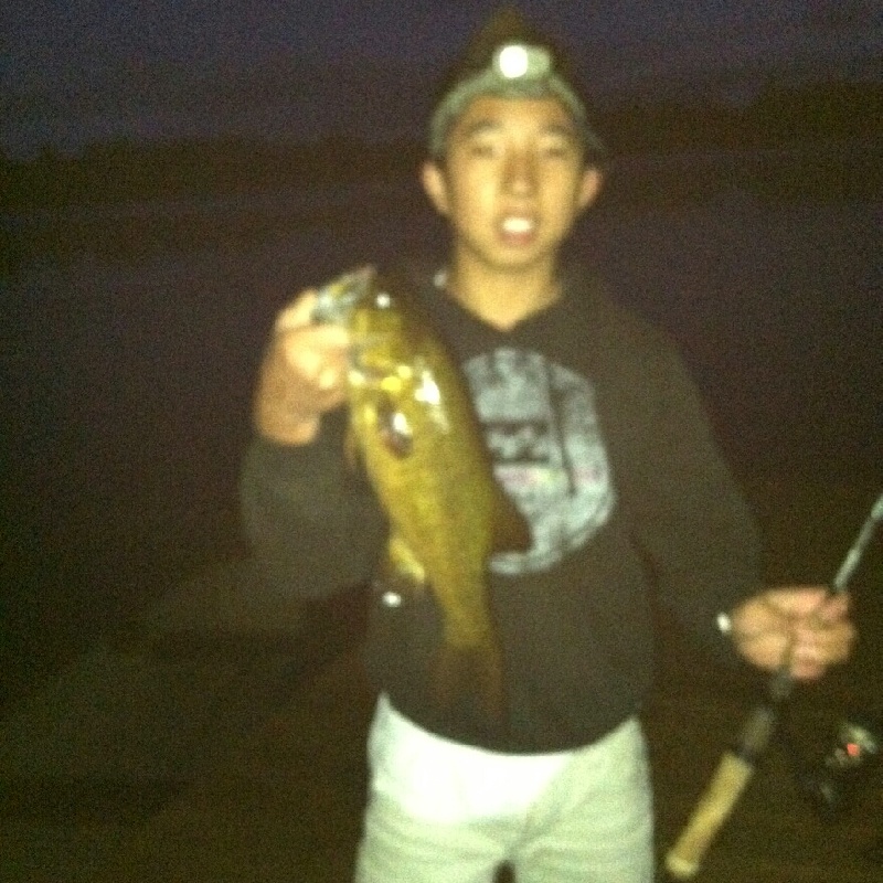 Smallmouth fishing at night