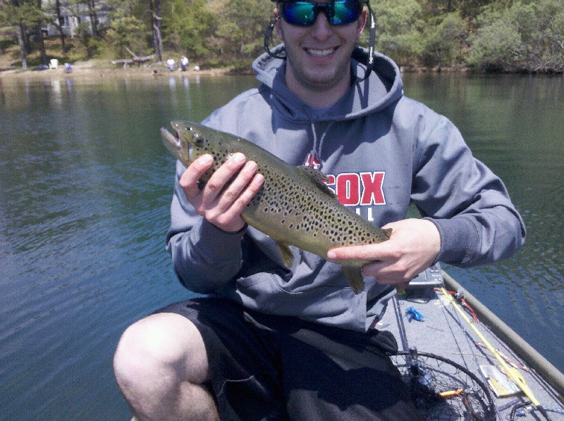 Peters pond! killing trout on jerk baits all day