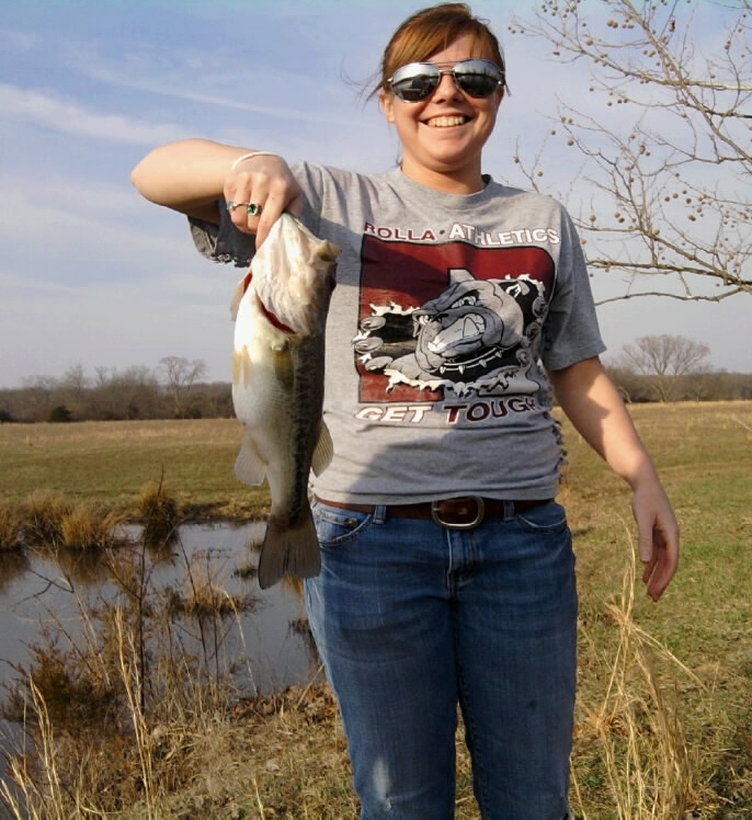 Dave Jr's Fiance with her big bass