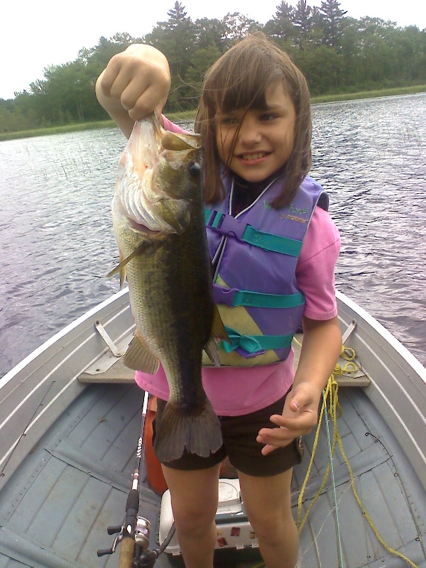 My sister With a 3 lb. Bass