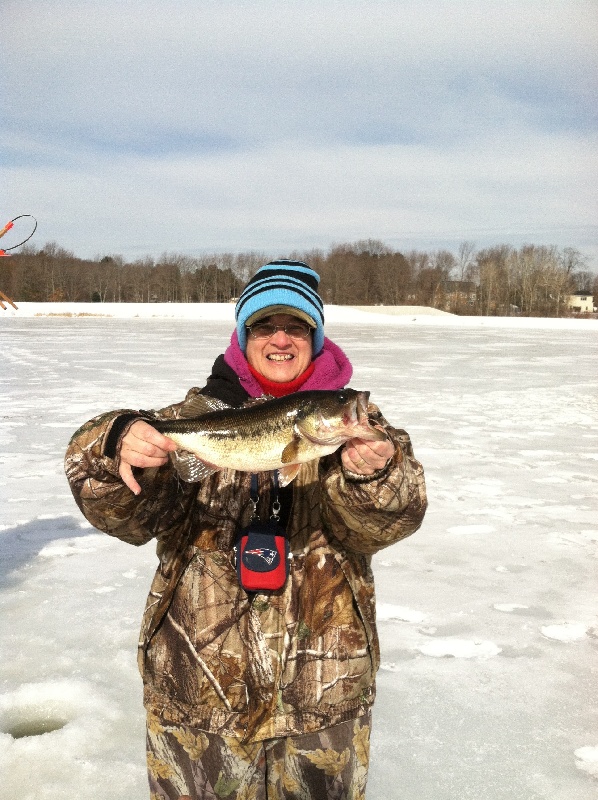 Sandys first ice fishing trip