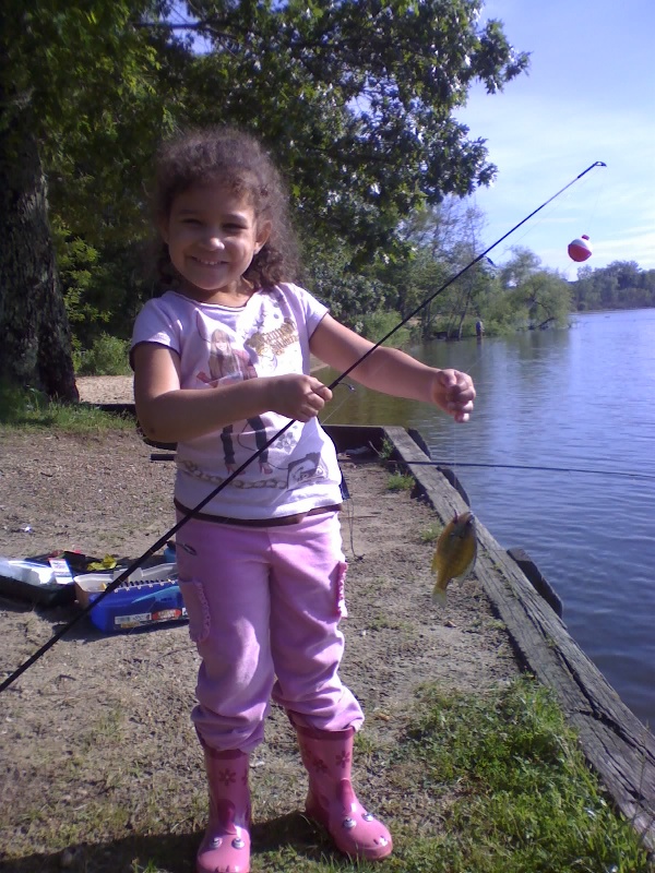 Sabrina's First Catch near Stony Brook