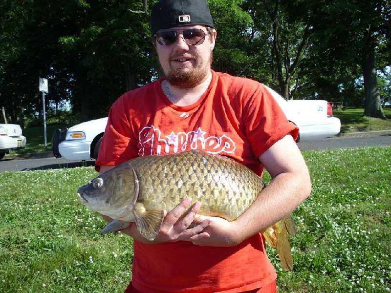 30 pound carp in the river 