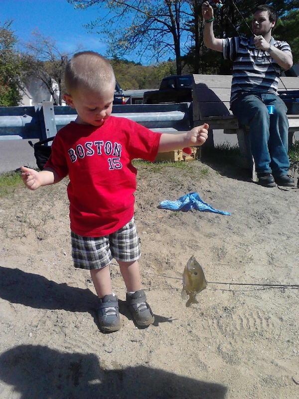 My nephew with his 1st fish ever Sun fish