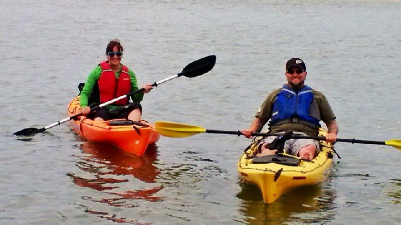 Us in our kayaks