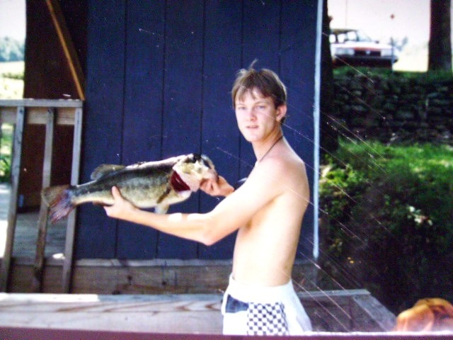 A young me with a 6 lb. lg. mouth in Ct. 1989