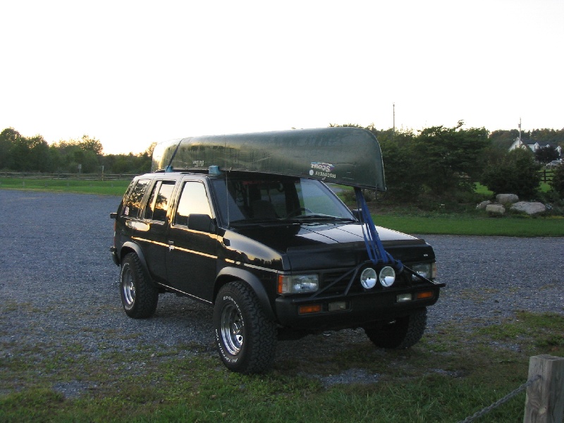Lances old pathfinder with the canoe