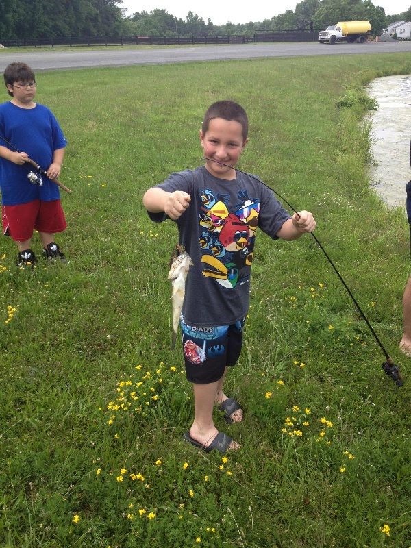 lil Richie with his first bass of the year 