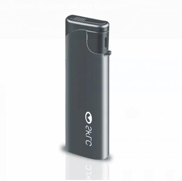 Solid color disposable plastic open flame lighter SK218