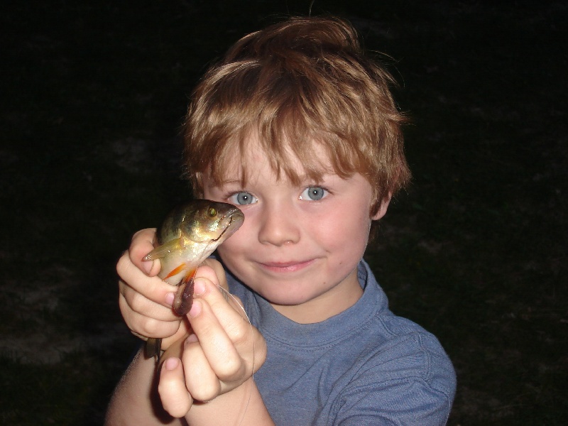 James and his baby perch