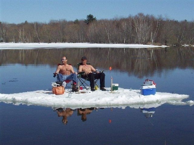 Ice Fishing @ its warmest. ( Not to warm!!!!)