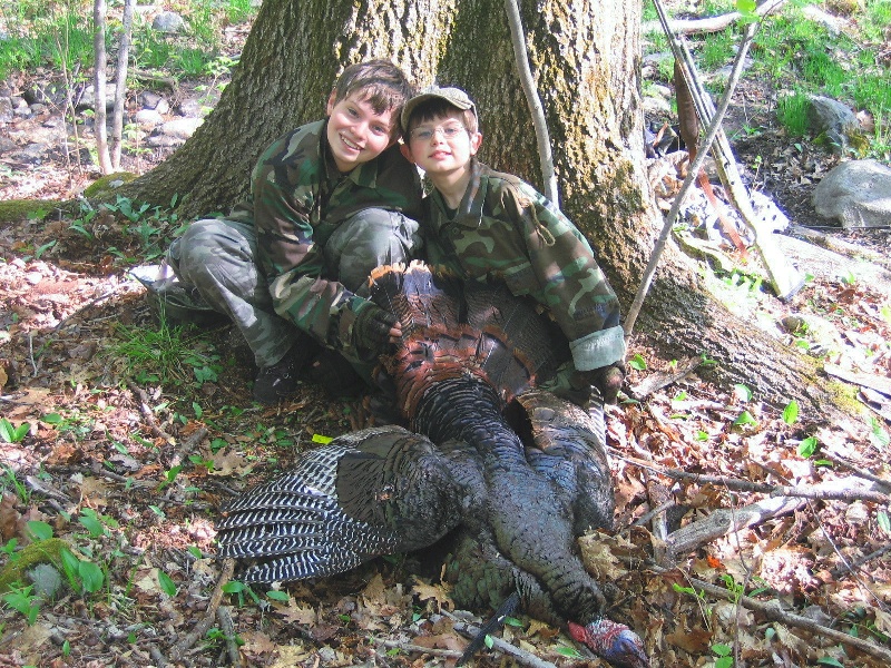 Son & nephew in the turkey woods