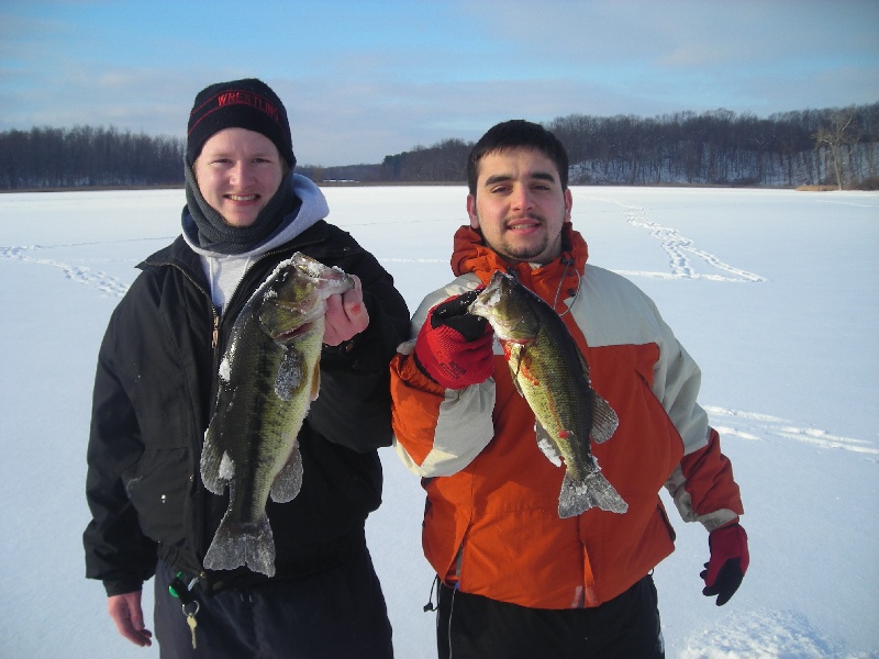 Ice-fishing near East Rochester