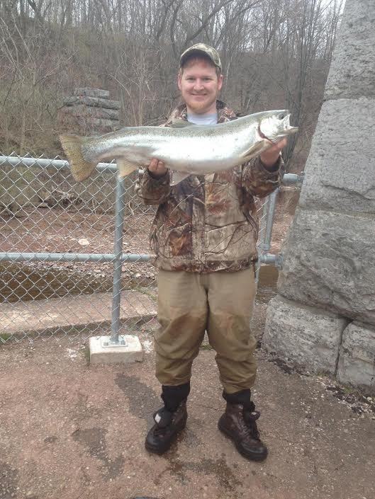 Second biggest steelhead ever.  near Red Hook