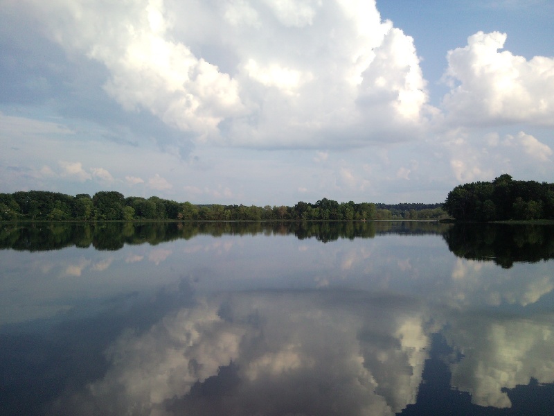 View of Heards pond  before dusk