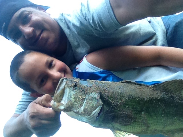 my son got a 3lb bass near Montebello